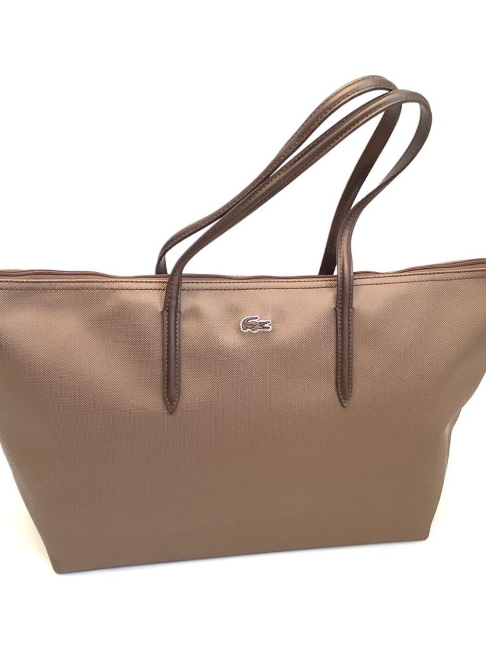 Lacoste Brown Tote Bag Sporty Moisture-proof Unworn Destination Travel Bag